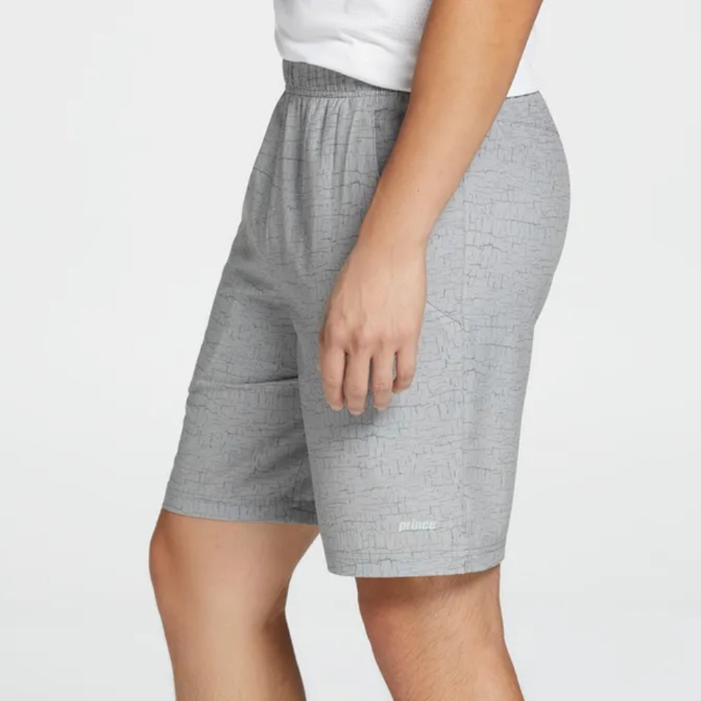 NWT Prince Men's Match 9” Woven Tennis Shorts -  Gray Patterned Shorts XXL